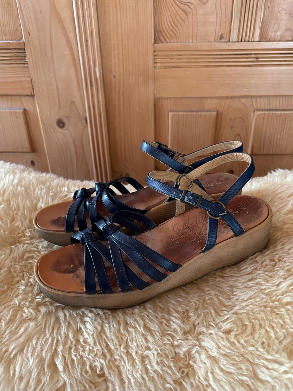 Vintage Famolare Italian Platform Sandals